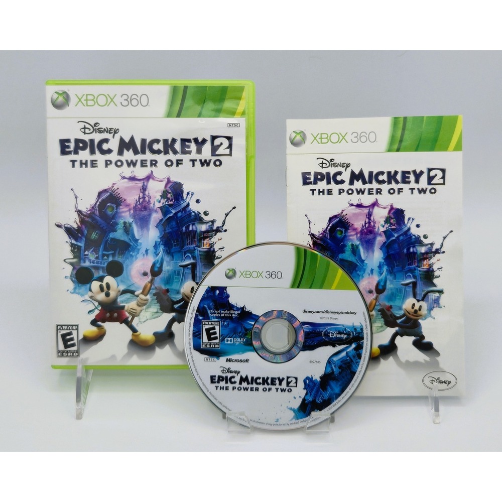 Disney Epic Mickey 2 The Power of Two Xbox 360 Game NTSC Complete with Manual